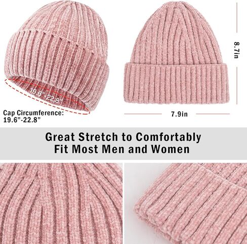 Cyihual Winter Beanie Hat Knit Scarf Touchscreen Gloves Set for Women Gift Set in Saudi Arabia