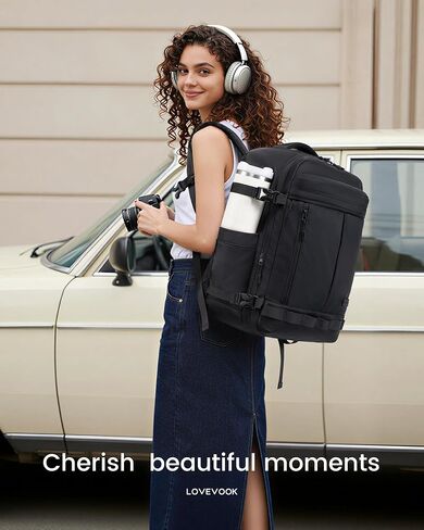 LOVEVOOK Camera Bag Backpack for Photographers, Professional DSLR, SLR & Mirrorless Camera Case, Carry On Personal Item Bags for Women Men, TSA 40L Travel Essentials Compatible with Canon/Nikon/Sony in Saudi Arabia