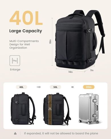 LOVEVOOK Camera Bag Backpack for Photographers, Professional DSLR, SLR & Mirrorless Camera Case, Carry On Personal Item Bags for Women Men, TSA 40L Travel Essentials Compatible with Canon/Nikon/Sony in Saudi Arabia