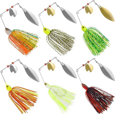SILANON سبينر الطعوم باس الصيد السحر عدة، من الصعب Spinnerbait Buzzbait السحر باس تهزهز التنانير سمك السلمون المرقط إغراء المياه العذبة السباحة المعدنية لسمك السلمون سمك السلمون المرقط in Kuwait
