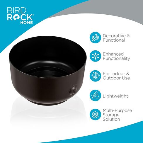BIRDROCK HOME Decorative Footed Water Hose Holder Pot - Ground Garden Hose Box - Steel - Powdered Coated - Embossed - Steel Metal Hider - Outdoor or Indoor Use (Antique Bronze) in Saudi Arabia