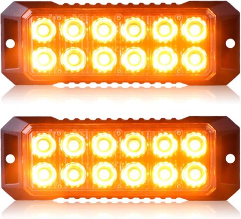 4pcs مصابيح العنبر القوية للشاحنات ، ميزة المزامنة LED أضواء مصبغة الطوارئ 12-24V السطح in Saudi Arabia