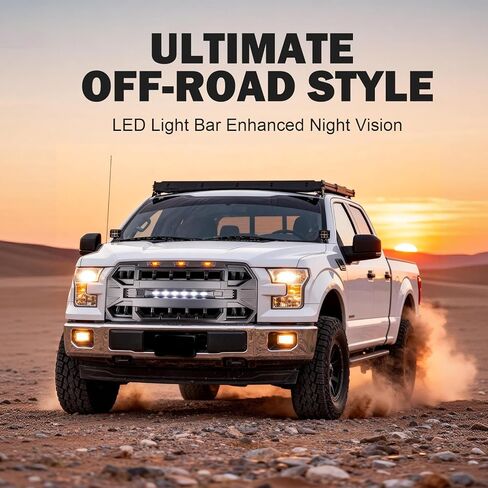 استبدال الشواية الأمامية لـ F150 2015 2016 2017، شبكة المصد الأمامي باللون الأسود غير اللامع مع أضواء الطرق الوعرة in Kuwait