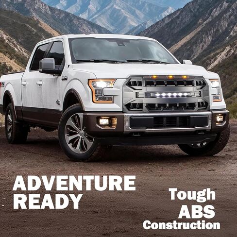 استبدال الشواية الأمامية لـ F150 2015 2016 2017، شبكة المصد الأمامي باللون الأسود غير اللامع مع أضواء الطرق الوعرة in Kuwait