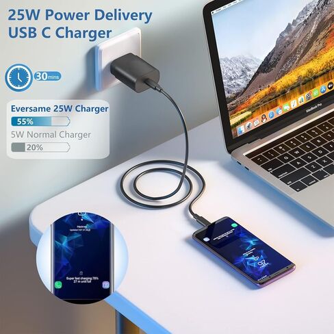 2 حزمة USB C 25W PD شاحن سريع لفون 15 نوع C شاحن الجدار محول التوصيل كتلة شحن سريع متوافق مع iPhone 15 Plus/15 Pro/15 Pro Max/iPhone 14/iPhone 13/iPad Pro/Galaxy S23/S22 (أبيض) in Kuwait