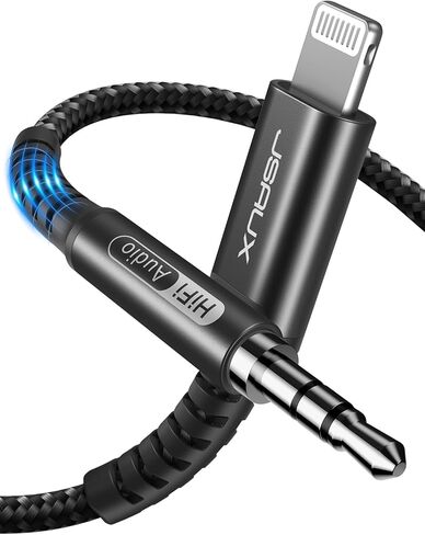 سلك صوت JSAUX Lightning إلى 3.5 مم بطول 6 أقدام، [معتمد من Apple Mfi] كابل Aux متوافق مع iPhone 14/14 Pro/13/13 Pro Max/12/12 Mini/12 Pro/12 Pro Max/11 Pro/11 Pro Max/X /XR/XS Max/ستيريو السيارة-رمادي in Kuwait