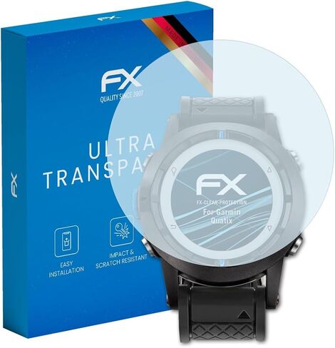 atFoliX Screen Protection Film Compatible with Garmin Quatix Screen Protector, Ultra-Clear FX Protective Film (3X) in Saudi Arabia