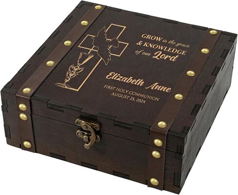 Personalized Wooden Keepsake Box, Custom Wood Memory Box, Custom Name Decorative Storage Box for Photo Jewelry, Personalized Memento Box for Graduation Retirement Birthday Gifts in Saudi Arabia