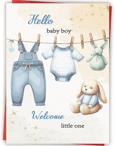 Funny Baby Shower Card, New Baby Boy Card, Congratulations Newborn Baby Boy Gift in Saudi Arabia