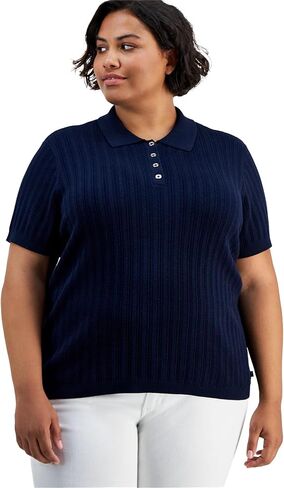 Tommy Hilfiger Womens Ribbed Polo Sweater in Saudi Arabia