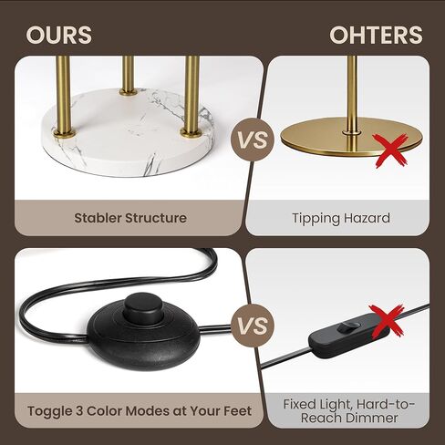 AELS 66" Tall 3 Globe Black Floor Lamp with Shelves, Modern Floor Lamp with Table, Tall Lamp for Living Room Corner Shelf Lamp, Unique Standing Lamp with 3 Color Temperature LED Bulbs in Saudi Arabia
