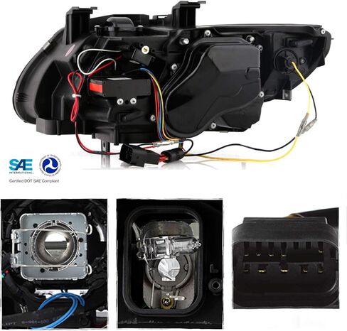 AKKON - For 2007-2010 BMW 3-Series E93 E92 335i 328i 3D LED Projector Headlights Pair [HID Xenon Type] LH+RH Pair in Saudi Arabia