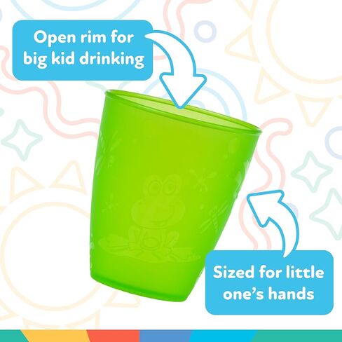 Nuby Plastic Fun Drinking Tumblers, Colors May Vary, 10 Oz, 4 Count in Saudi Arabia