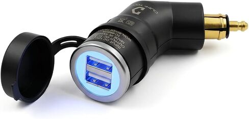شاحن USB DIN للدراجة النارية من Cliff Top بقدرة 3.3 أمبير ومحول طاقة للدراجة النارية مع قابس DIN Hella متوافق مع دراجة نارية BMW Triumph Tiger Ducati in Kuwait