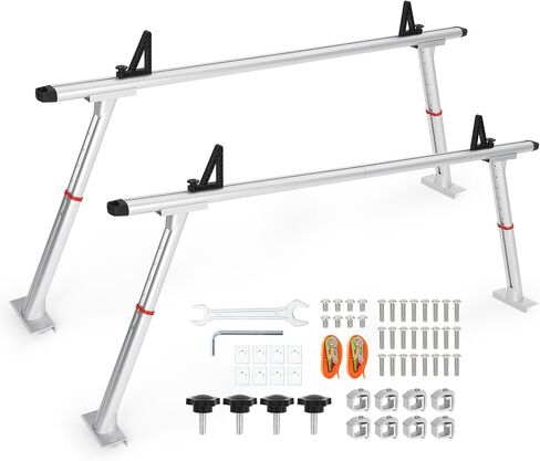 Adjustable Truck Ladder Rack, 1000 lbs Heavy Duty Steel Pickup Bed Rack, 48"–72" Extendable Utility Cargo Carrier, No-Drill Mount for Ladders, Kayaks, Lumber and Cargo in Saudi Arabia