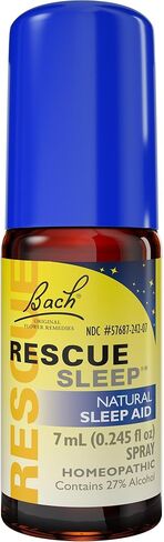 Bach RESCUE SLEEP Spray 7mL, Natural Sleep & Stress Relief Aid, Homeopathic Flower Essence, Vegan, Free of Melatonin, Sugar, and Gluten, Non-Narcotic, Non-Habit Forming in Saudi Arabia