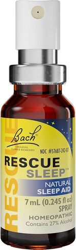 Bach RESCUE SLEEP Spray 7mL, Natural Sleep & Stress Relief Aid, Homeopathic Flower Essence, Vegan, Free of Melatonin, Sugar, and Gluten, Non-Narcotic, Non-Habit Forming in Saudi Arabia