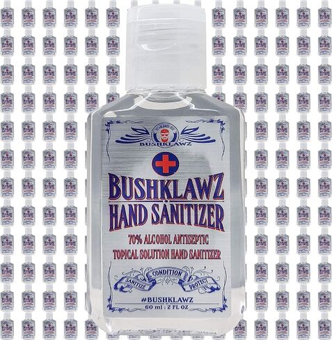 حزمة معقم لليدين من BushKlawz Eco Finest بحجم 2 أونصة بدون شطف، 75% كحول، حجم سفر نظيف فوري (مجمّع 24) حزمة بيع بالتجزئة فردية in Saudi Arabia