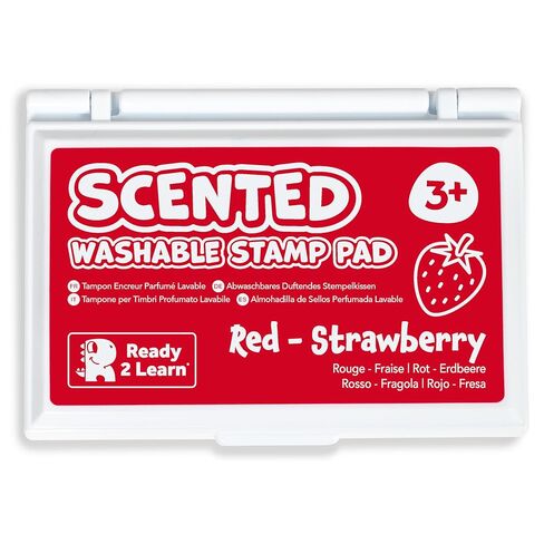 READY 2 LEARN Scented Stamp Pad | Strawberry | Red | Non-Toxic | Fade Resistant | Fun Art Supplies for Kids in Kuwait