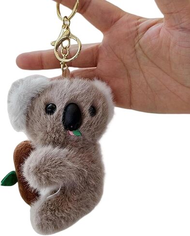 Adorable Koala Keychain Plush Cute Plush Koala Bear Key Ring for Backpack Keys Wallet Car Keychain in Saudi Arabia