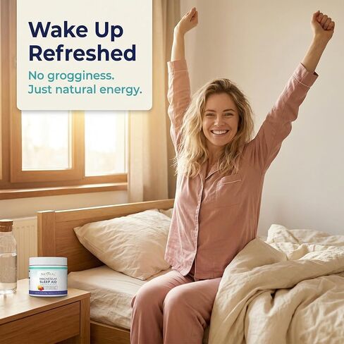 Magnesium Sleep Night Time Powder - Magnesium Citrate, Magnesium Glycinate with Melatonin, L-Theanine and GABA Sleep Aid, Natural Sleep Supplement, Vegan, Gluten-Free, Raspberry Lemon Flavor in Saudi Arabia