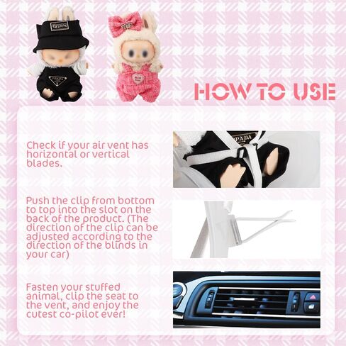 Car Decorations Ornaments,Blind Box Figures Display Car Seat,Decorative Sofa Seat for Air-Conditioning Vents,Suitable for Displaying Blind Box Figures. (Pink, 18cm) in Saudi Arabia