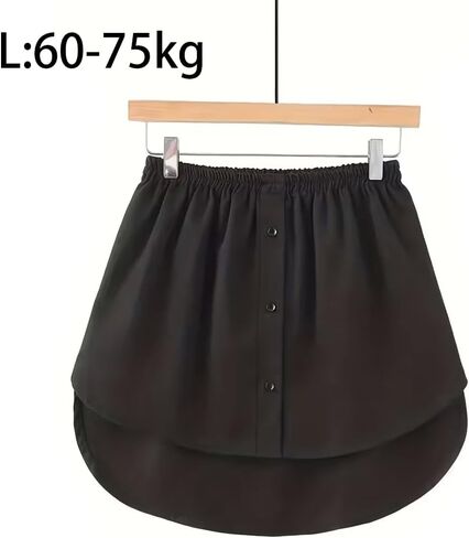 Women's Casual A-Line Midi Skirt – Versatile Solid Color with Faux Button Hem | Perfect for Layering and Everyday Outfits in Saudi Arabia