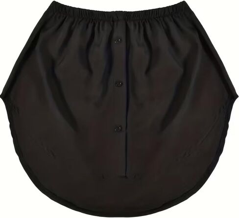Women's Casual A-Line Midi Skirt – Versatile Solid Color with Faux Button Hem | Perfect for Layering and Everyday Outfits in Saudi Arabia