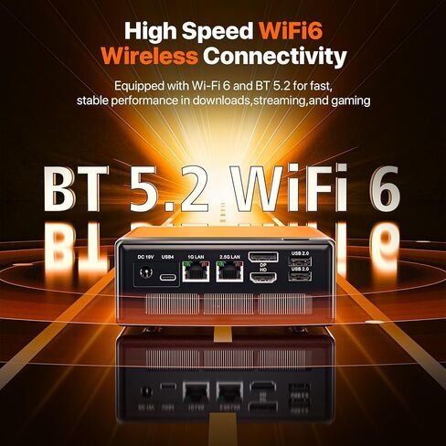 PELADN WI-6 Mini PC, Intel 12th Gen Alder Lake- N100(up to 3.4GHz), 16GB DDR4 RAM 512GB M.2 PCIe SSD, Desktop Computer Support 4K Dual Display/USB3.2/WiFi 4/BT5.2/Win 11 Pro in Saudi Arabia