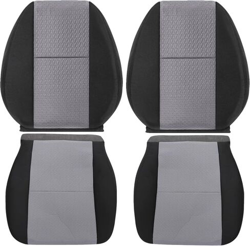 NLQR Cloth Driver & Passenger Side Bottom & Top Lean Back Replacement Seat Covers Compatible with Chevy Silverado Tahoe Suburban Avalanche Yukon GMC Sierra 2007 2008 2009 2010 2011 2012 2013 2014 in Saudi Arabia