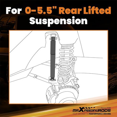 maXpeedingrods 4.5"-8" Lifted Rear Shocks for Chevy Silverado/GMC Sierra 1500 2007-2025, G1 Series Upgraded in Saudi Arabia