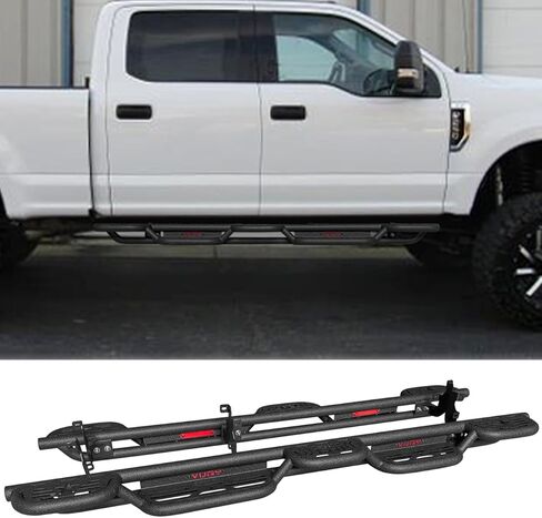 Vijay Crew Cab 4 أبواب كاملة الحجم وقضبان جانبية للركض تناسب 2015-2025 Ford F150 و2017-2025 Ford F250 F350 (النمط C) in Saudi Arabia