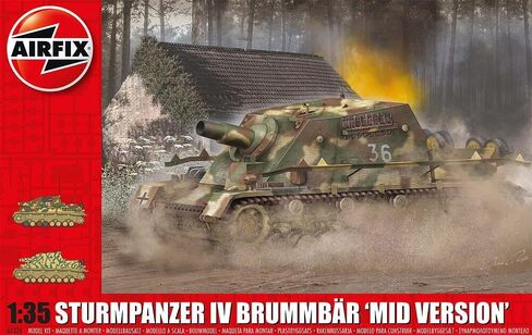 Airfix Sturmpanzer IV Brummbar منتصف الإصدار خزان 1:35 مركبة عسكرية البلاستيك أطقم منمذجة A1376 in Kuwait