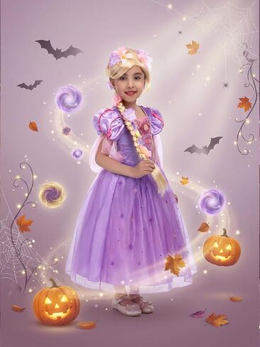 Rabtero Girls Princess Wig, Rapunzel Costume Dress Up Accessory Wig, Kids Rapunzel Plaits Blonde Wigs for Girls in Saudi Arabia