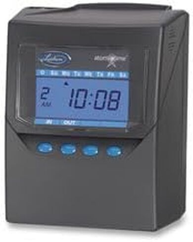 Lathem Calculating Atomic Time Clock, Gray (7500E) & Time Cards, F/7000E, Numbered 1-100, 2-Sided, 3 3/8" x 9", White, Pack of 100 & Time Electronic Time Recorder Replacement Ribbon for 1000E Model in Saudi Arabia