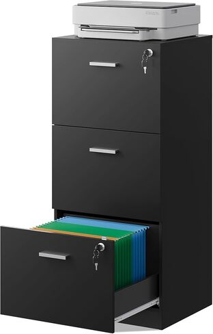 DEVAISE Wood File Cabinet, 2 Drawer Filing Cabinet for Home Office, Vertical File Cabinets with Wheels fits A4/Letter/Legal Size File, White in Saudi Arabia