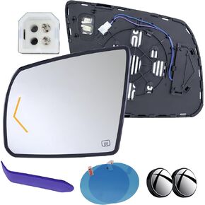EAP Driver Side Mirror Glass Compatible with Toyota Tundra 2007-2021, Toyota Sequoia 2008-2022, Heated with Turn Signal Without Auto Dimming 879060C030 879060C031 879060C032 in Saudi Arabia