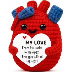 To My Love Gifts for Her Him Boyfriend Girlfriend,Funny Handmade Crochet Anatomical Heart Gifts for Women Men Husband Wife,Birthday Wedding Anniversary Romantic I Love You Gift for Couple,Cute Decor in Saudi Arabia
