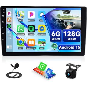 10.1 Inch Android Double Din Car Stereo Touch Screen Car Radio with WiFi GPS Navigation Mirror Link Car Multimedia Player Support Bluetooth FM Radio Receiver Dual USB Input with Backup Camera in Kuwait