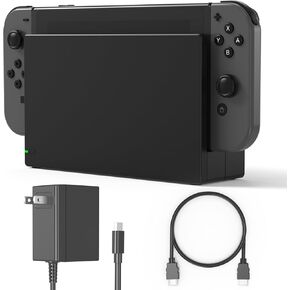 محطة إرساء التلفزيون لاستبدال Switch/Switch OLED 3 في 1 - تتضمن وحدة IC الأصلية، وشاحن تيار متردد وكابل HDMI عالي السرعة، ويدعم إخراج 1080P HD وشحن وحدة التحكم (غير متوافق مع المفتاح 2) in Kuwait