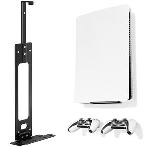 مجموعة أدوات التثبيت على الحائط PS5 لوحدة تحكم PlayStation 5، متوافقة مع أقراص PS5 والموديلات الرقمية والنحيفة والاحترافية، وحدة تثبيت موفرة للمساحة مع حاملي حائط لوحدة التحكم، أسود in Kuwait