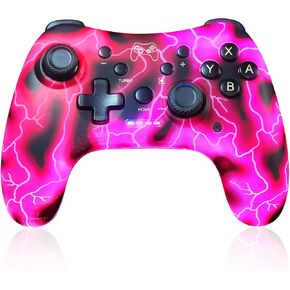 وحدة تحكم Boconna Nintendo Wireless Switch Pro لجهاز Nintendo Switch/Lite/OLED/Steam مع إضاءة LED للتنفس (أحمر) in Kuwait