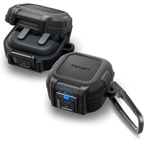 حافظة Spigen لهاتف Samsung Galaxy Buds 4 Pro، حافظة Galaxy Buds 4 (2026) غطاء حماية من السقوط مع حماية قفل آمنة - أسود مطفي in Kuwait
