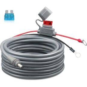 كابل طاقة Starlink Mini Direct للبطارية 16AWG O-Ring Terminal إلى DC موصلات تمديد كابل شحن لـ Starlink Mini، مع مصهر 10A/15A وصندوق مصهر للمركبات البحرية للقوارب RV بطول 20 قدمًا in Kuwait