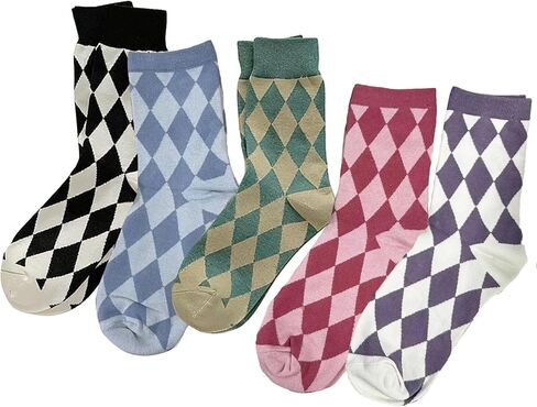 Benefeet Sox Womens Girls Cute Crew Socks Colorful Funny Patterned Socks Novelty Crazy Kawaii Cotton Casual Calf Sock 5 Pairs in Saudi Arabia