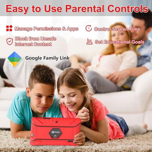 Contixo V8-4 7" Kids Tablet, 2GB RAM, 16GB Storage, Android 11 GO, Ultimate Learning Tablet for Children with Teacher’s Approved Apps, Kid Proof Protection Case,Pink in Saudi Arabia