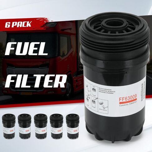 فلتر الوقود PTNHZ FF63009 10 ميكرون متوافق مع محركات الديزل 13-20 Cummins B- & L- Series 5303743 FF63054NN FF63008 (3 عبوات) in Saudi Arabia