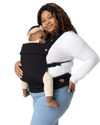 Mabē Monarch Carrier Baby Carrier - حاملة رضع منظمة من القطن الناعمة مع تصميم صحي في الفخذ ، 3 مواقف حمل للولود الجديد إلى طفل صغير (7-35 رطل) ، خفيفة الوزن وتنفس (Houndstooth) in Kuwait