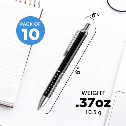 DISCOUNT PROMOS مجموعة أقلام مميزة من حجر الراين قابلة للسحب مكونة من 10/50/100، أقلام بلاستيكية كبيرة الحجم قابلة للتخصيص بشعار نصي - أرجواني in Kuwait
