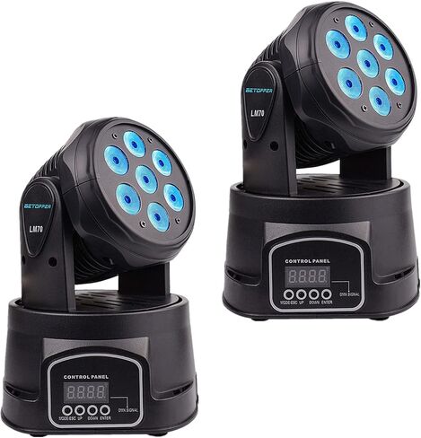 BETOPPER Moving Head RGBW, DJ Lights, Sound Activated/DMX Lighting, Moving Head Lights for Stage, Party, Live, DJ, Bar, Disco Lighting (7x8W 4 Packs) in Saudi Arabia